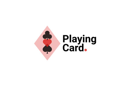 Playing Card Poker Game Logo Vector Icon Illustrationのイラスト素材