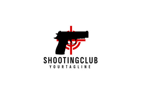 Shooting club logo vector icon illustrationのイラスト素材