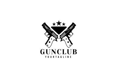 Shooting club logo vector icon illustrationのイラスト素材