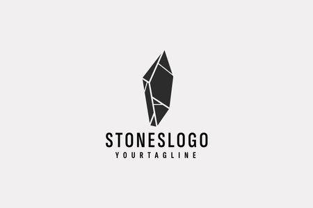 Stone logo vector icon illustrationのイラスト素材