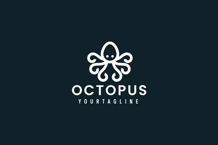 octopus logo vector icon illustrationのイラスト素材