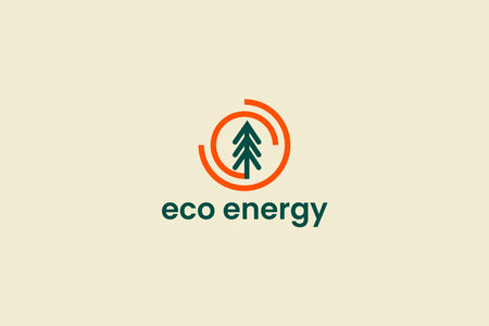 eco energy logo vector icon illustrationのイラスト素材
