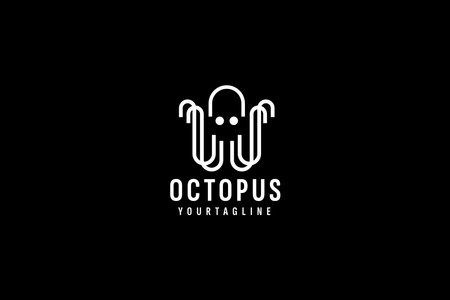octopus logo vector icon illustrationのイラスト素材