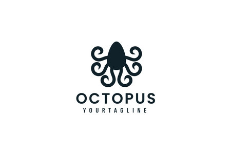 octopus logo vector icon illustrationのイラスト素材