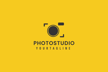 photo studio logo vector icon illustrationのイラスト素材