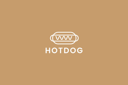 hot dog logo vector icon illustrationのイラスト素材