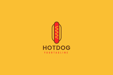 hot dog logo vector icon illustrationのイラスト素材
