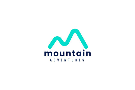 mountain adventure logo vector icon illustrationのイラスト素材