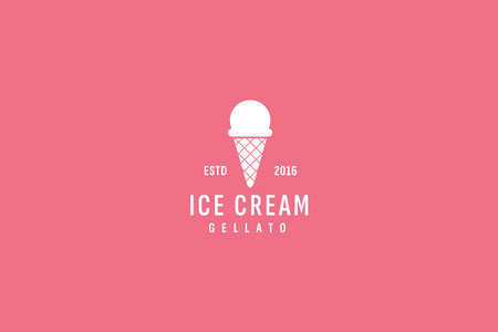 ice cream logo vector icon illustrationのイラスト素材