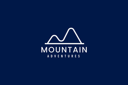mountain adventure logo vector icon illustrationのイラスト素材