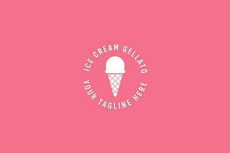 ice cream logo vector icon illustrationのイラスト素材