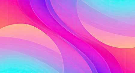 Colorful abstract background with lines and curves in pink, blue and purple
