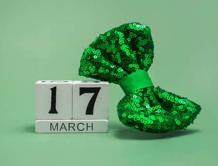 abstract background for St. Patrick's day on a green background, March 17の写真素材