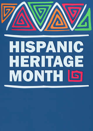 Creative paper craft Hispanic heritage month flat lay with traditional Guna people  textile design elements