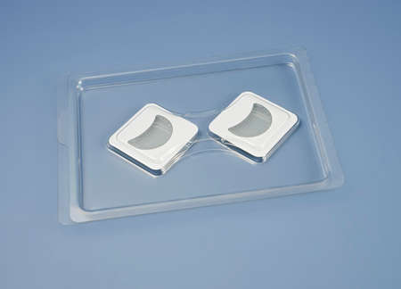 Dissolving Microneedle eye Patches for Cosmeticsの写真素材