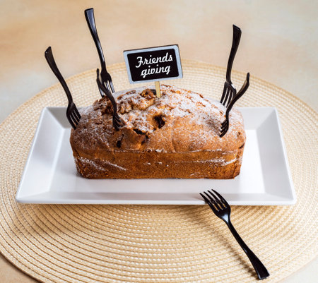 concept for a friendly meeting, cupcake for friendsgiving party