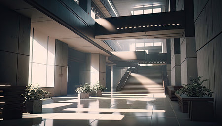 AI generated  image of an university campusの素材