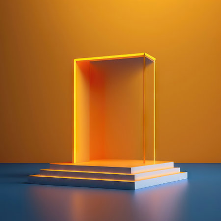 Abstract scene podium mockup for product presentationの素材
