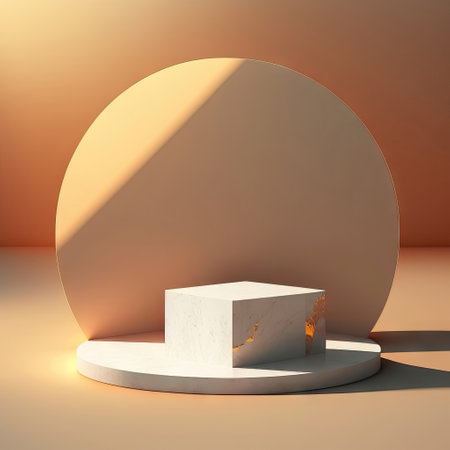 Abstract scene podium mockup for product presentationの素材