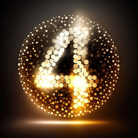 Happy New Year 2014. Vector illustration. Abstract background with particles.の素材