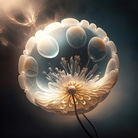 Abstract fractal background, digital artwork for creative graphic design. Computer generated graphics.の素材