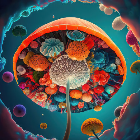 3d illustration of abstract multicolored composition,digital art works.の素材