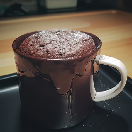Hot chocolate in a cup on the table. Toned image.の素材
