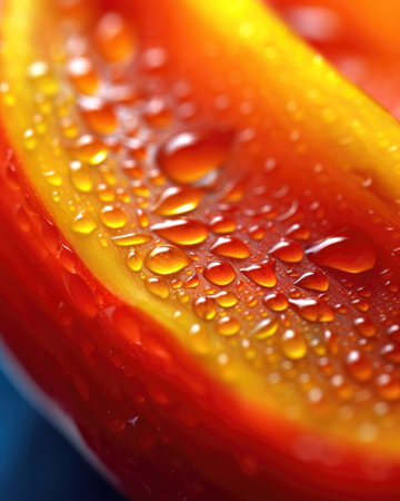 AI generated close up photo of juicy pepper sliceの素材