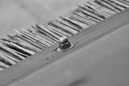 Screw in closeup shot の写真素材