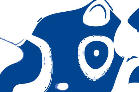 Blue and white background. Abstract vector. Moving waves design. Fluid geometry. 2D rendering...