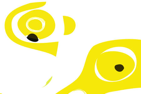 Yellow and black dynamic background. Abstract vector.Digital curve design. 2D rendering digital...