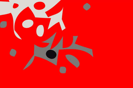 Red and white background. Abstract vector. Modern geometric design. 2D rendering digital illustration.のイラスト素材
