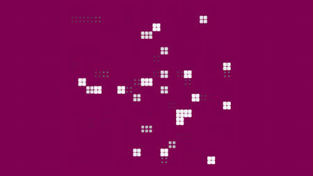 Texture of square geometry, dots style. 2D rendering digital illustration. Isolated elements.