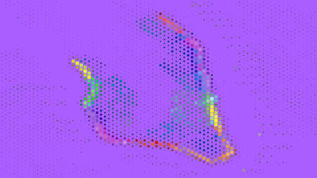 Abstract gradient background. Dots style. 2D rendering digital illustration. Copy space.のイラスト素材