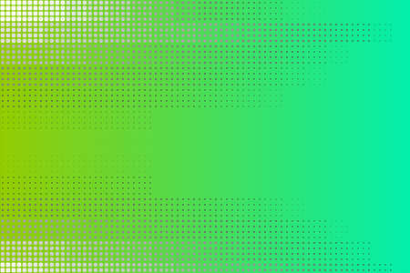 Green background. Halftone style pattern. Abstract design. Decorative textured illustrationのイラスト素材