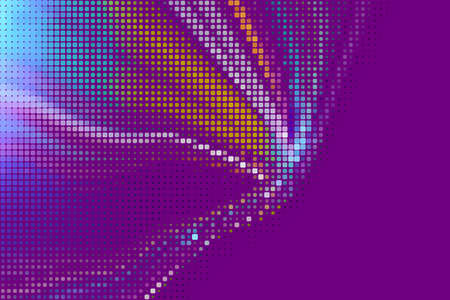 Colorful background. Abstract design with curved geometries. Gradient colors. Halftone concept. Illustration with copy spaceのイラスト素材