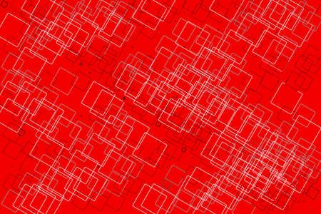 Texture with square shapes. Red abstract background. Creative illustration for wallpaperのイラスト素材