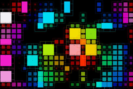 Colorful illustration. Modern style background. Mosaic design, square shapes. Colors lgtbのイラスト素材