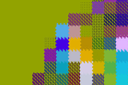 Polygonal elements forming colorful mosaics. Copy space for text. Vector illustration.