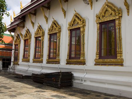 details of the King palace of Thailandの写真素材