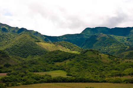 View of the mountains of Nicaraguaの写真素材