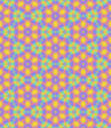 Abstract colorful tile pattern, Multicolor tiled texture background, Rainbow colored seamless illustrationの写真素材