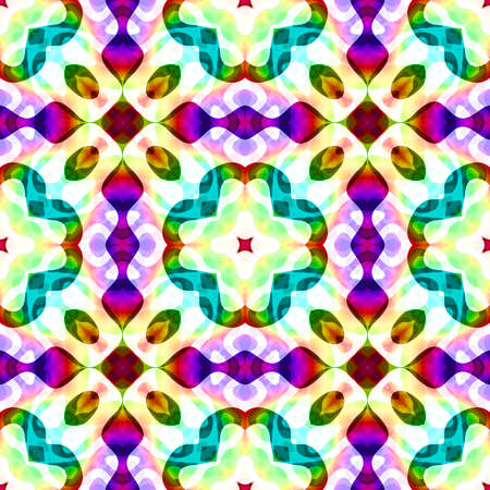 Abstract colorful tile pattern, Multicolor tiled texture background, Seamless illustrationの写真素材