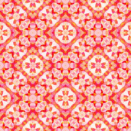 Abstract red floral pattern, Tile texture background, Seamless illustration