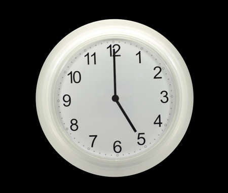 Wall clocks isolated on blackの写真素材