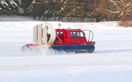Rescue Service snowmobile patrol on dutyの写真素材