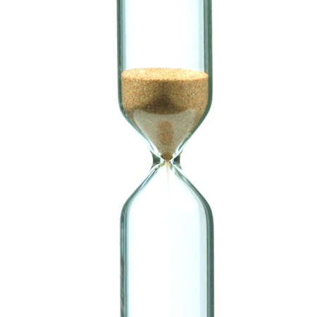 Part of sandglass isolated on white