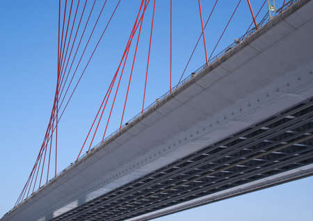 Part of modern bridge with highway