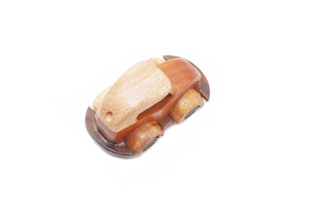 hand made wood toy carの写真素材