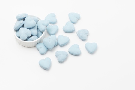 Vitamin bottle with blue vitaminsの写真素材